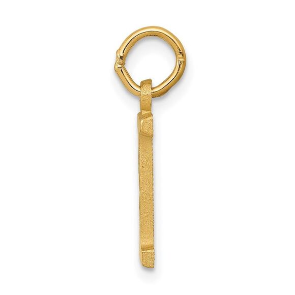 14k Yellow Gold, Julia Collection, Small Satin Block Initial I Pendant - Picture 2 of 6